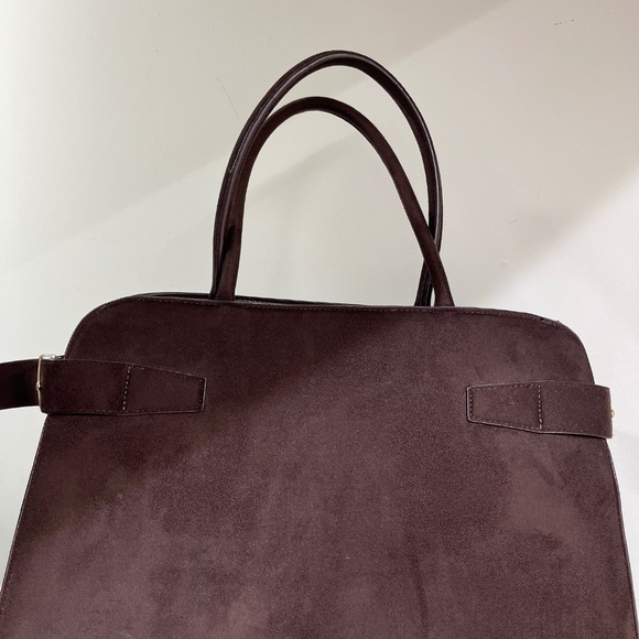 SHOPPER, Vegan Suede, Dark brown - Picture 3 of 8